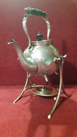 Antique silver-plated teapot with stand (l2197)