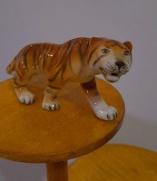 Royal Dux  porcelán Tigris Kézzel festett, hibátlan vitrin állapot