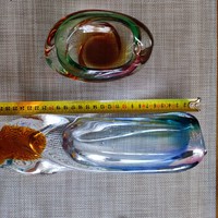 Vastagfalú üveg cseh váza,asztaldísz./ hibátlan/.2db