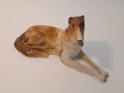 Royal Dux Czechoslovakia porcelán agár, kutya