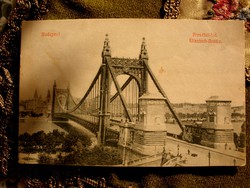 Képeslap régi Erzsébet-híd