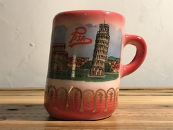 Retro Made In Italy Pisa Dekorativ Ritka Bögre-Res Di Contini’s Pisa Vintage Mug