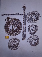 Old wrought iron, iron chains - 2.9 kg - together