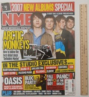 NME New Musical Express magazin 2007-01-06 Arctic Monkeys Bloc Party Oasis Arcade Fire 1990s Shins B