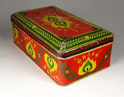 1H788 antique french henrik siai r.T. Coffee metal box tin box