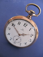 Rarity, antique, silver omega pocket watch niello, c. 1910