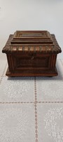 1, -Ft beautiful antique hand carved wooden box