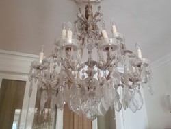 Rococo chandelier (12 arms) and 2 wall brackets