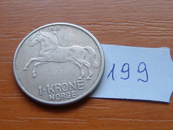 NORVÉGIA 1 KORONA 1966 Olav V, LÓ Réz-nikkel 199.