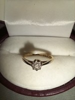 9 karátos & palládium gyémánt gyűrű