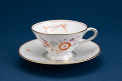 Bavaria Rosenthal porcelán teás csésze, tányérral, jelzett