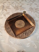 Bronze metal handicraft wall plate - peacocks g 104/1