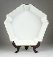 1H796 Large Vintage Schlaggenwald Porcelain Serving Plate