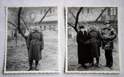 Katona emlék fotó  2 darab  Kispest 1940  10,8x8,5cm