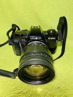 Minolta x-300s camera with tamron lens, lens: 1: 3.8-5.6 72 Diameter