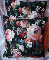 Floral machine tapestry pillowcase