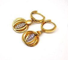 Stone gold earrings (zal-au77941)