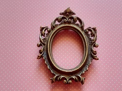 Copper vintage mini picture frame oval wall frame