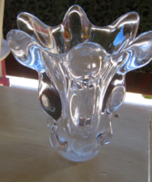 Modernista kristályüveg váza, Art Vannes France