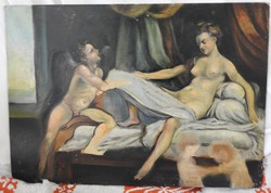 Ismeretlen alkotó - Antik erotikus akt festmény