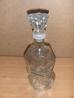 Rare old rockstone effect beautiful glass short drink bottle 7 dl (14 / d)