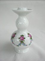 Wallendorf porcelán rózsás gyertyatartó szép állapotban