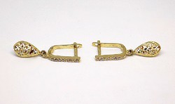 Gold dangling earrings (zal-au106724)