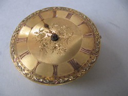 Antique pocket watch with 14k gold dial, c1870