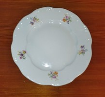 Zsolnay porcelán lapos tányér virágos 24cm