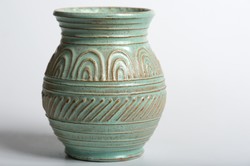 Margit Csabai (student of István Gádor) handcrafted ceramic vase