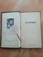 Leckekönyv ,illeték bélyegekkel Eötvös Loránd Tudomány egyetem 1956