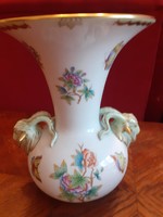 Kosfejes herendi váza Viktória mintával 26x20cm