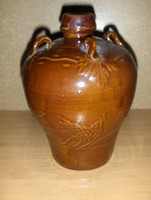 Glazed ceramic sake storage bottle (5 / d)