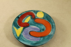 Retro glazed ceramic wall plate 555