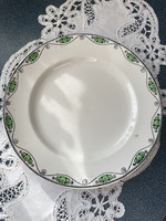 Winter fair! Boch green patterned earthenware old flat plate