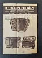 Catalog of the large Hungarian instrumental colony of the musician mihály Reményi ~ 1947