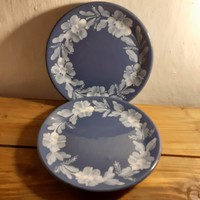 Beautiful blue and white Hungarian glazed ceramic plate