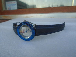 Very nice steel case with rotating bezel for men's design watch