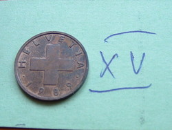 Switzerland 1 rappen 1989 b (bern), bronze xv