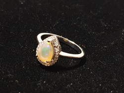 Opal stone silver ring size 7! 2.5Karat! Ethiopia