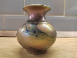 Zsolnay eozin labrador mázas kis váza antik 1920