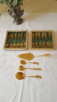 Antique hildesheimer rose, coffee-tea, cake, cutlery set