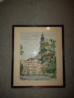 Weimar, akvarell festmény
