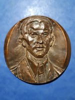 Kulich Gyula emlékérem, bronz plakett Mladonyiczki Béla munkája
