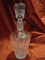 1 Ft - ról! 29 cm magas ólomüveg likörös üveg.