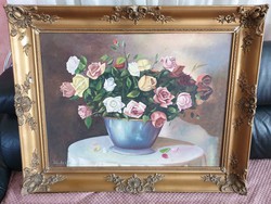 Beautiful large still life in a blond frame