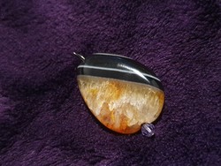 Botswana agate silver pendant
