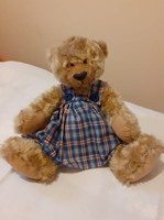 Russ sandy teddy bear in plaid bridle skirt