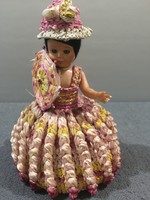Marked Italian tea doll from the 1950s! His eyes are moving! 20-Cm !!!