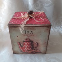 Tea in vintage wooden box